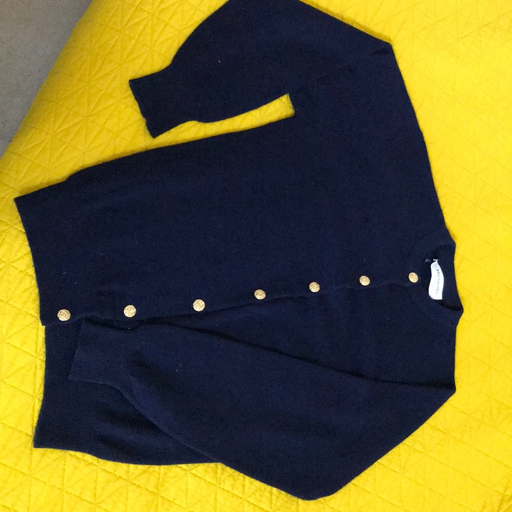 Johnston’s of Elgin cashmere sweater-navy